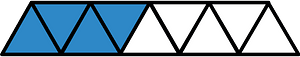Blue Triangles Fraction 4:9