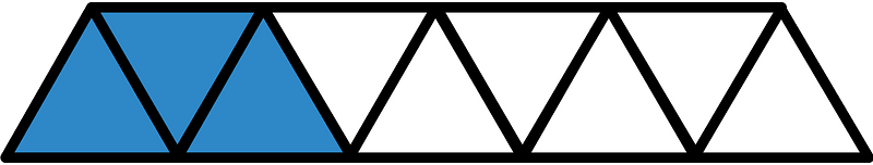 Blue Triangles Fraction 3:9