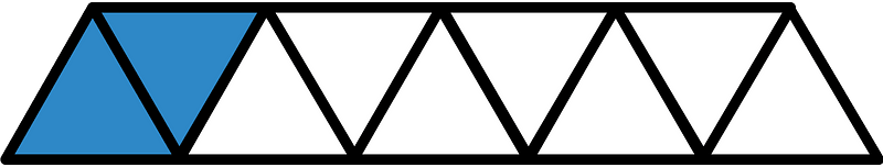 Blue Triangles Fraction 2:9