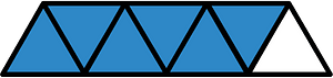 Blue Triangles Fraction 6:7