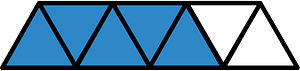 Blue Triangles Fraction 5:7