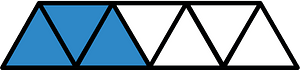Blue Triangles Fraction 3:7