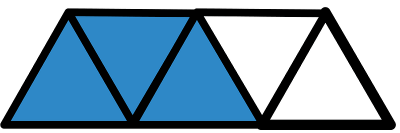 Blue Triangles Fraction 3:5