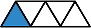 Blue Triangles Fraction 1:5