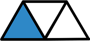 Blue Triangles Fraction 1:3