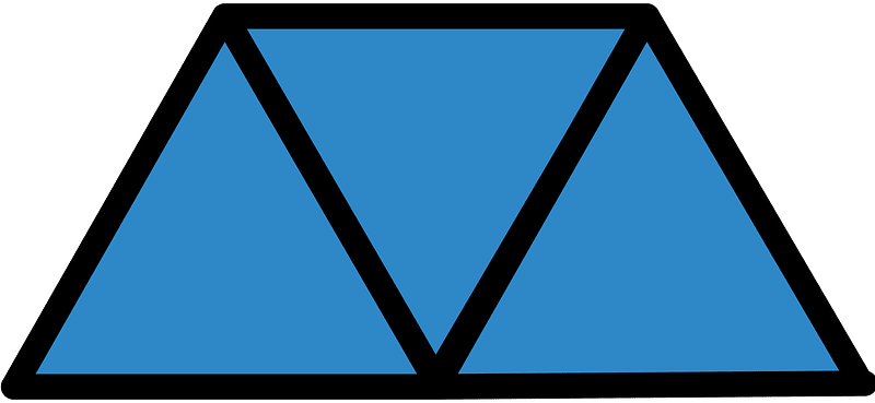 Blue Triangles Fraction 3:3