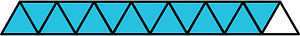 Cerulean-Blue Triangles Fraction 14:15