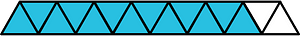 Cerulean-Blue Triangles Fraction 13:15