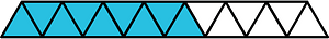 Cerulean-Blue Triangles Fraction 9:15