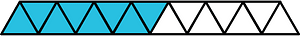 Cerulean-Blue Triangles Fraction 8:15