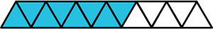Cerulean-Blue Triangles Fraction 8:13