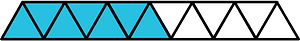 Cerulean-Blue Triangles Fraction 7:13