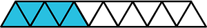 Cerulean-Blue Triangles Fraction 5:13