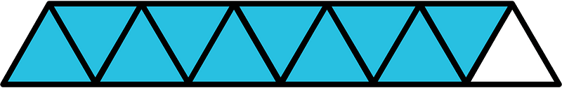 Cerulean-Blue Triangles Fraction 10:11