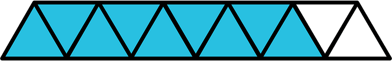 Cerulean-Blue Triangles Fraction 9:11