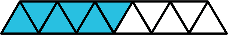 Cerulean-Blue Triangles Fraction 6:11