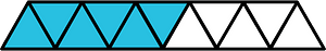 Cerulean-Blue Triangles Fraction 6:11