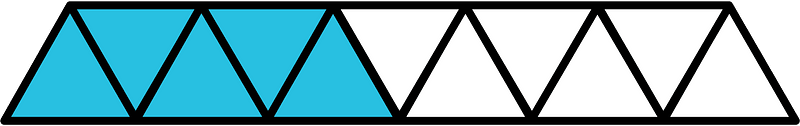 Cerulean-Blue Triangles Fraction 5:11