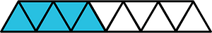 Cerulean-Blue Triangles Fraction 5:11