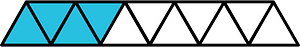 Cerulean-Blue Triangles Fraction 4:11