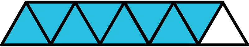 Cerulean-Blue Triangles Fraction 8:9