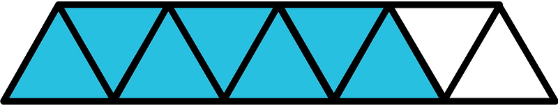 Cerulean-Blue Triangles Fraction 7:9