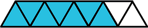 Cerulean-Blue Triangles Fraction 7:9