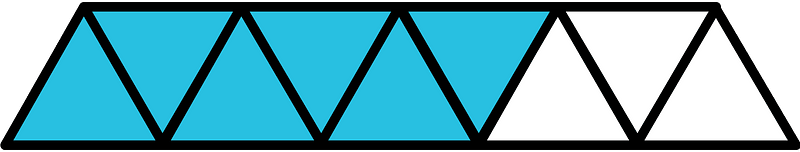 Cerulean-Blue Triangles Fraction 6:9