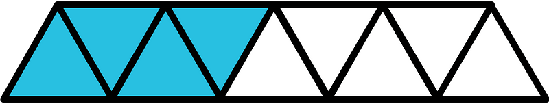 Cerulean-Blue Triangles Fraction 4:9