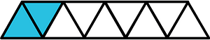 Cerulean-Blue Triangles Fraction 2:9