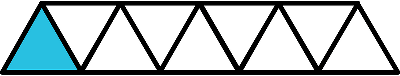 Cerulean-Blue Triangles Fraction 1:9