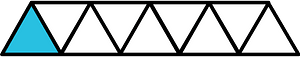 Cerulean-Blue Triangles Fraction 1:9