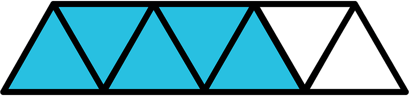 Cerulean-Blue Triangles Fraction 5:7