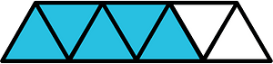 Cerulean-Blue Triangles Fraction 5:7