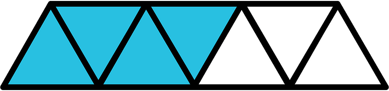 Cerulean-Blue Triangles Fraction 4:7