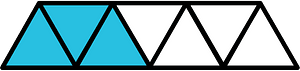 Cerulean-Blue Triangles Fraction 3:7