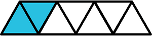 Cerulean-Blue Triangles Fraction 2:7