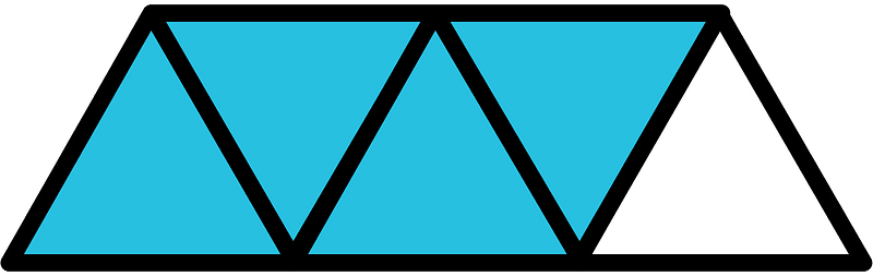 Cerulean-Blue Triangles Fraction 4:5