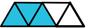 Cerulean-Blue Triangles Fraction 3:5