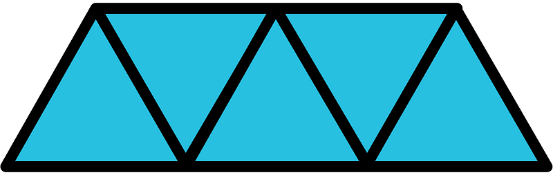Cerulean-Blue Triangles Fraction 5:5