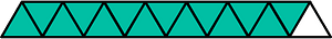 Teal-Green Triangles Fraction 14:15