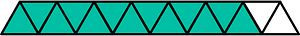 Teal-Green Triangles Fraction 13:15