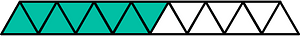 Teal-Green Triangles Fraction 8:15