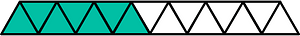 Teal-Green Triangles Fraction 7:15