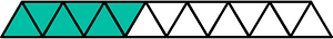 Teal-Green Triangles Fraction 6:15