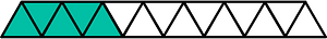 Teal-Green Triangles Fraction 5:15