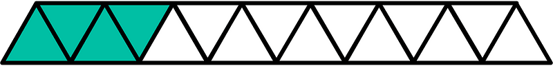 Teal-Green Triangles Fraction 4:15