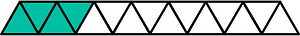 Teal-Green Triangles Fraction 4:15