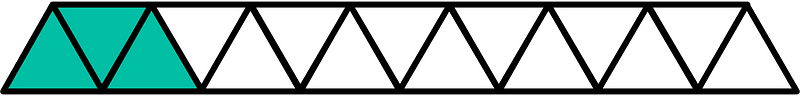 Teal-Green Triangles Fraction 3:15
