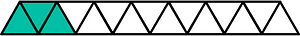 Teal-Green Triangles Fraction 3:15